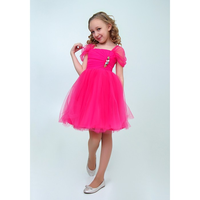 Платье для девочки, рост 152 см, цвет малиновый