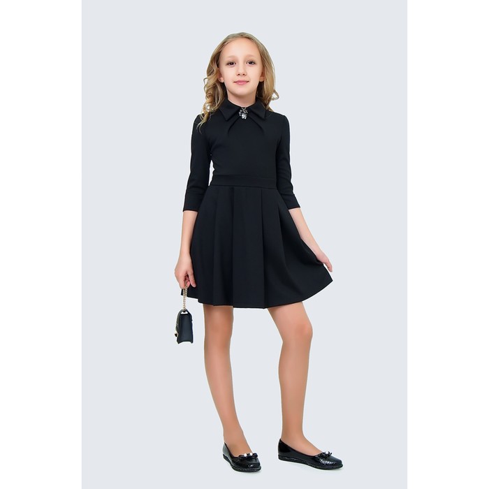Платье для девочки, рост 140 см, цвет чёрный