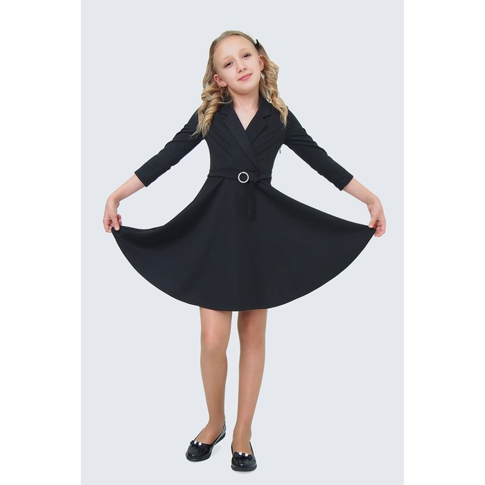 Платье для девочки, рост 140 см, цвет чёрный