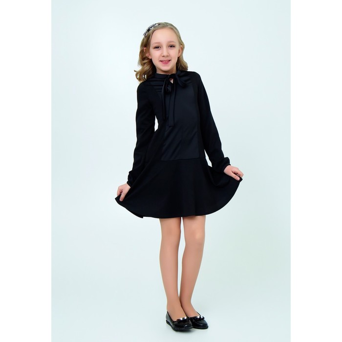 Платье для девочки, рост 140 см, цвет чёрный