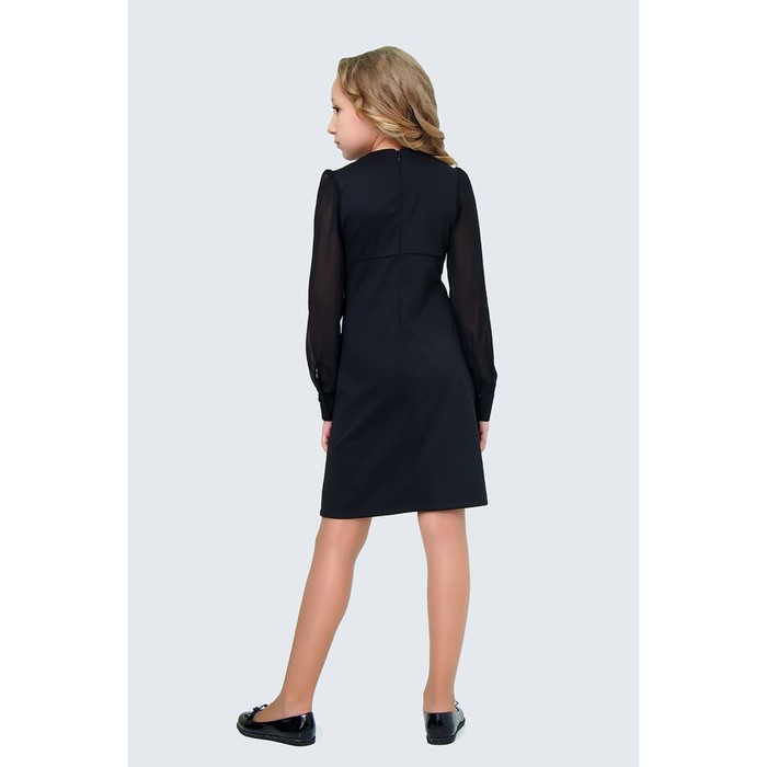 Платье для девочки, рост 140 см, цвет чёрный