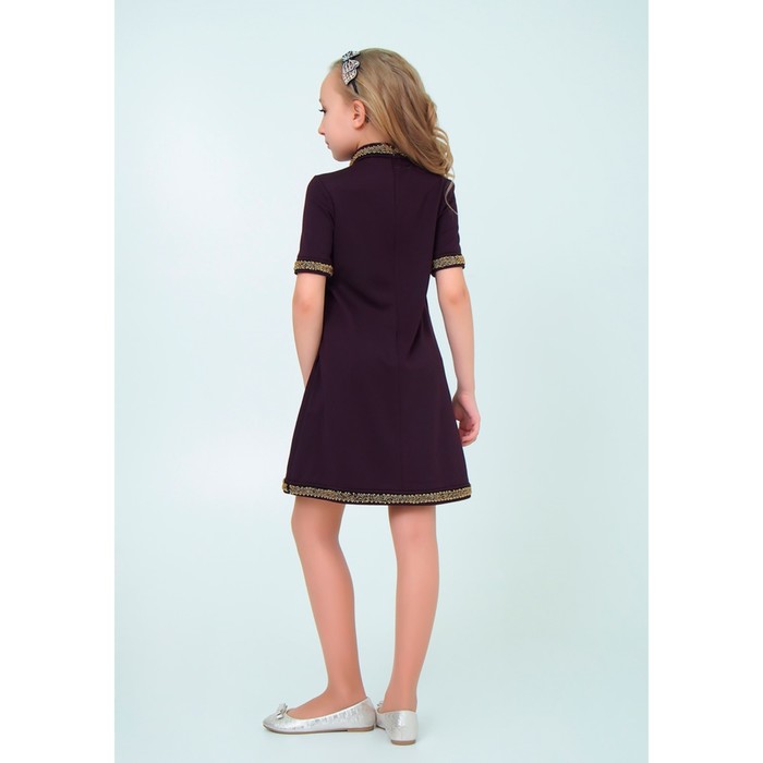 Платье для девочки, рост 146 см, цвет бордовый