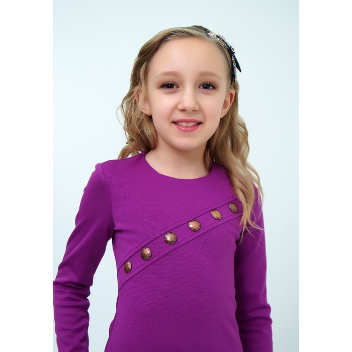 Платье для девочки, рост 134 см, цвет фуксия