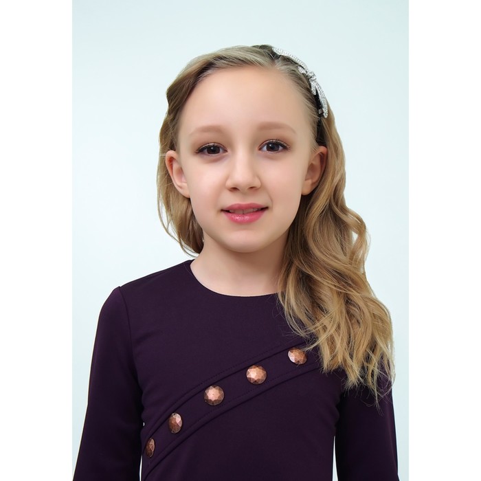 Платье для девочки, рост 164 см, цвет сливовый