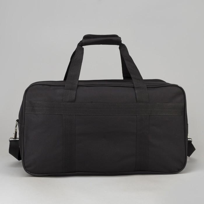 Сумка дорожная "Классика", отдел на молнии, 2 наружных кармана, длинный ремень, цвет чёрный