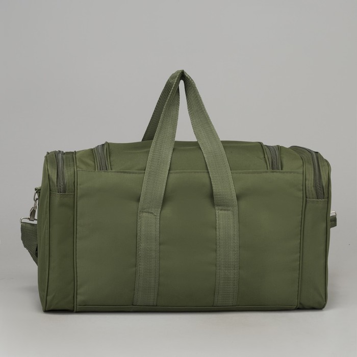 Сумка спортивная "Классика", отдел на молнии, наружный карман, длинный ремень, цвет хаки