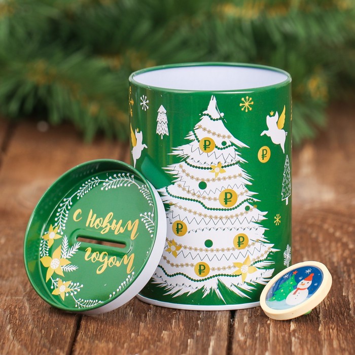 Набор "Удачи и успеха": копилка, значок