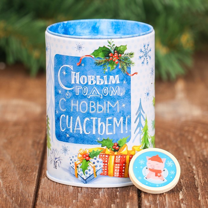 Набор "На счастье": копилка, значок