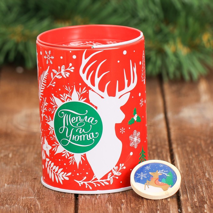 Набор "Тепла и уюта": копилка, значок