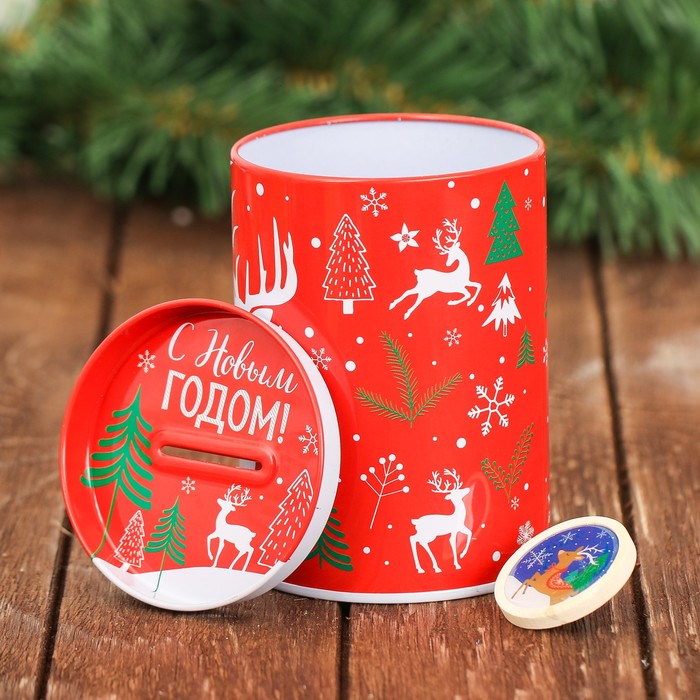 Набор "Тепла и уюта": копилка, значок