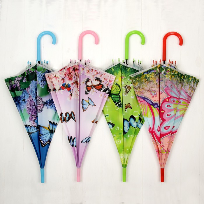 Зонт детский "Волшебная бабочка" МИКС