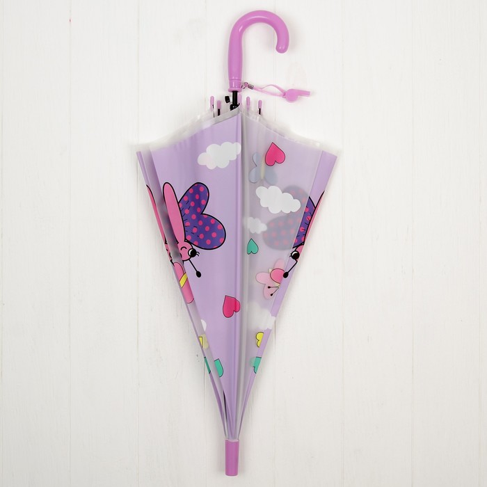 Зонт детский "Бабочка", со свиском