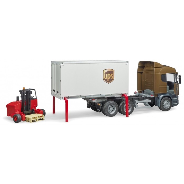 Машинка Scania "Фургон UPS", с погрузчиком и паллетами