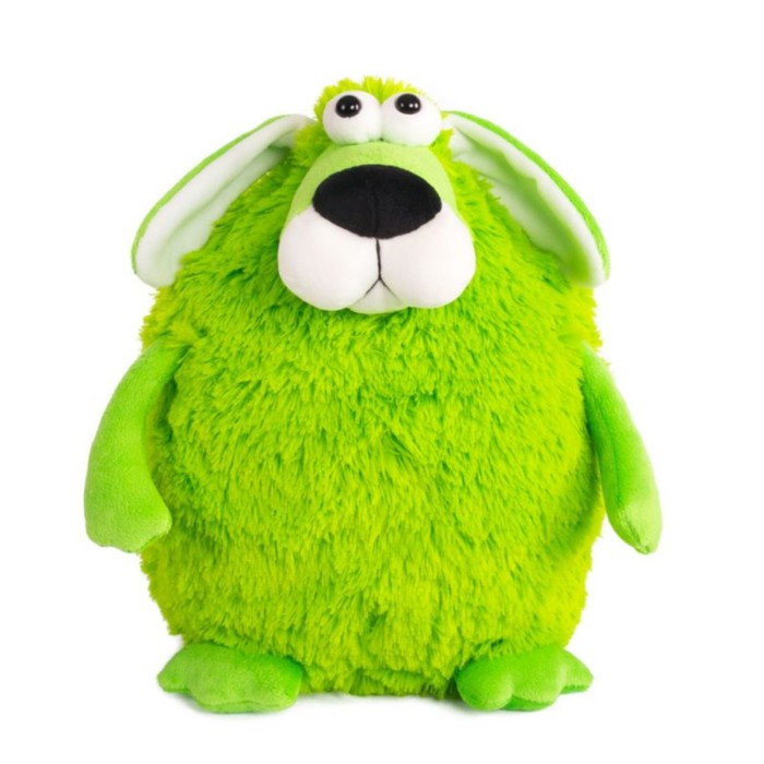 Мягкая игрушка "Собачка-кругляш", зелёная, 27см