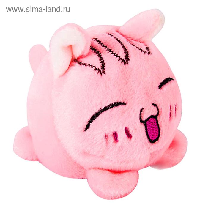 Мягкая игрушка «Мячик-кот», розовый, 7см