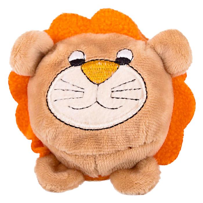 Мягкая игрушка "Мячик-лев", коричневый, 7см