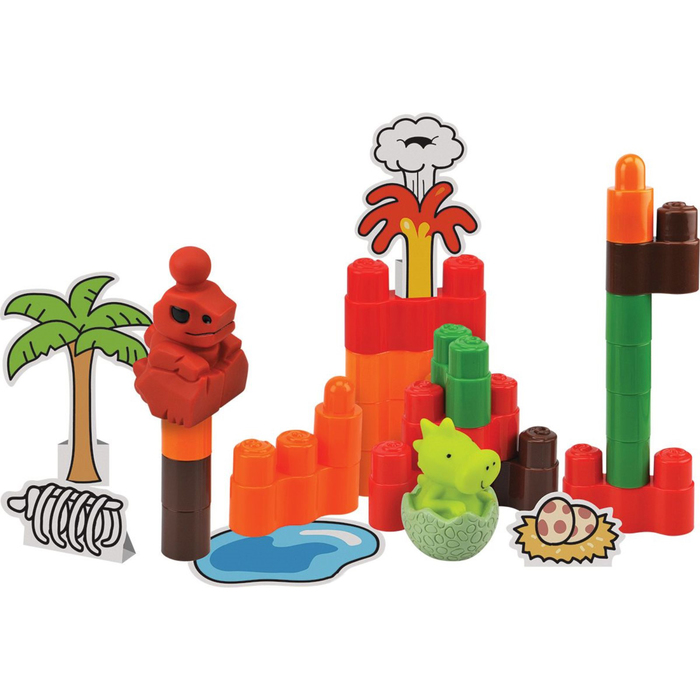 Конструктор Popbo Blocs "Динопарк", 25 деталей