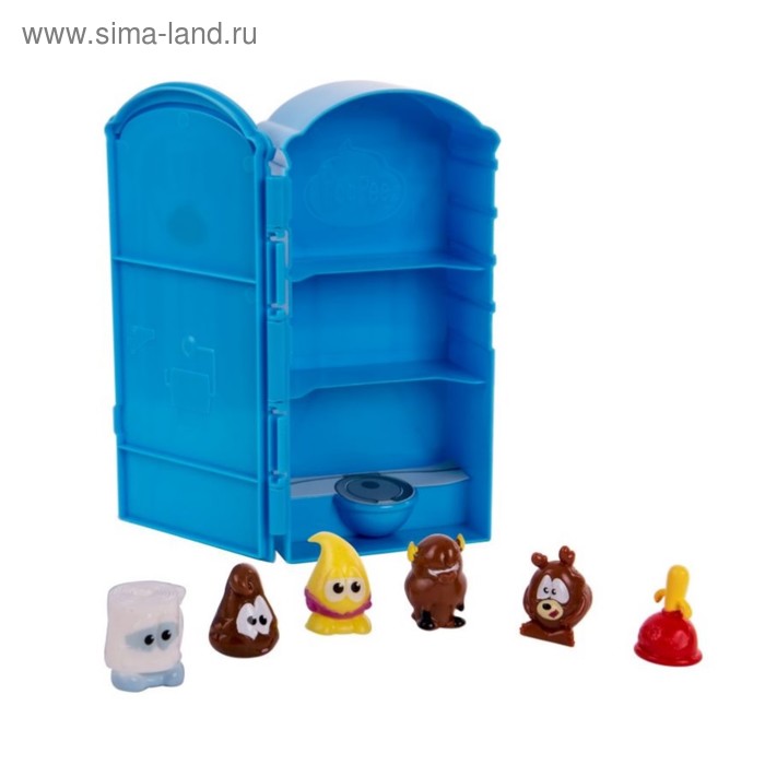 Игровой набор Poopeez «Туалетная кабинка», с 6 фигурками, 1 серия