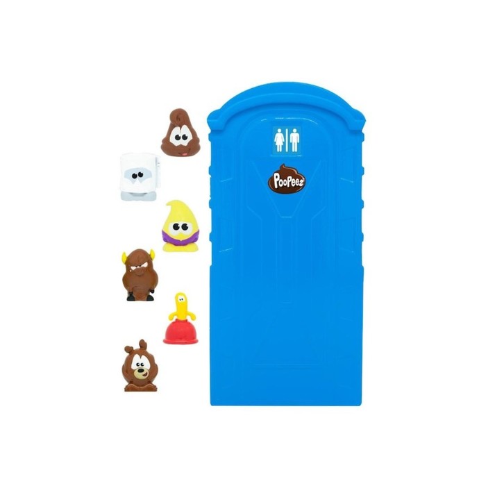 Игровой набор Poopeez "Туалетная кабинка", с 6 фигурками, 1 серия