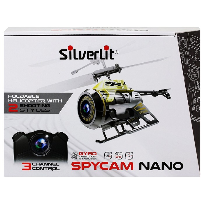 Вертолет 3-х канальный Silverlit "Гидрокоптер", на радиоуправлении, с камерой "Spy Cam Nano" 38738