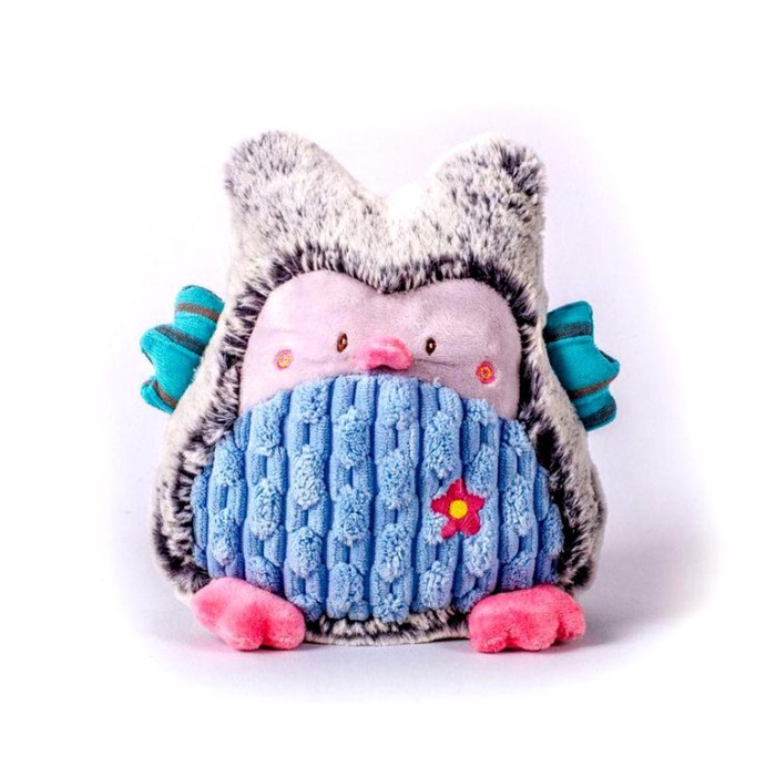 Мягкая игрушка "Совушка", серо-голубая, 17см