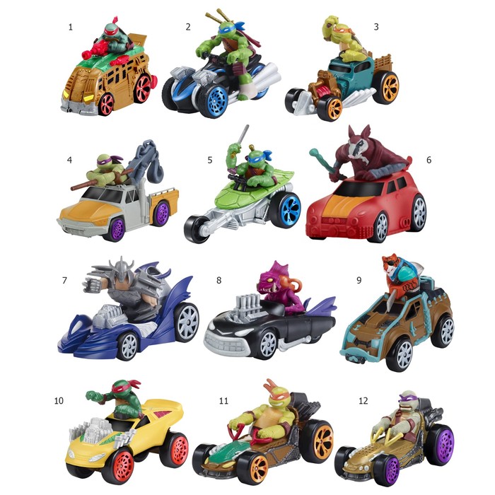 Машинка "Черепашки-ниндзя", 7см, МИКС