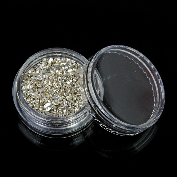 Крошка для ногтей, 2гр, цвет серебристый