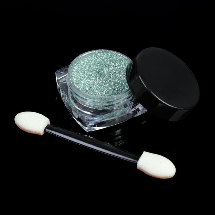 Втирка для ногтей, мерцающая, 0,15гр, цвет зелёный