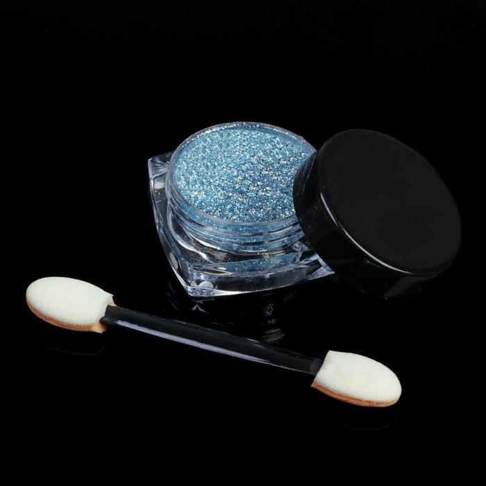 Втирка для ногтей, мерцающая, 0,15гр, цвет голубой