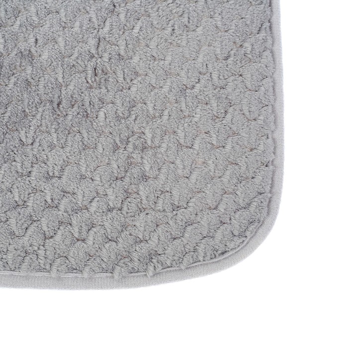 Коврик для ванной "Стандарт", цвет серый