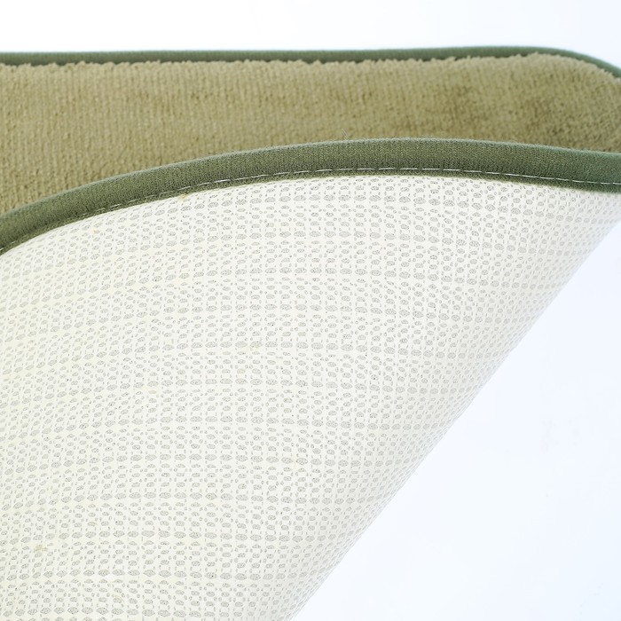 Коврик для ванной, цвет тёмно-зелёный