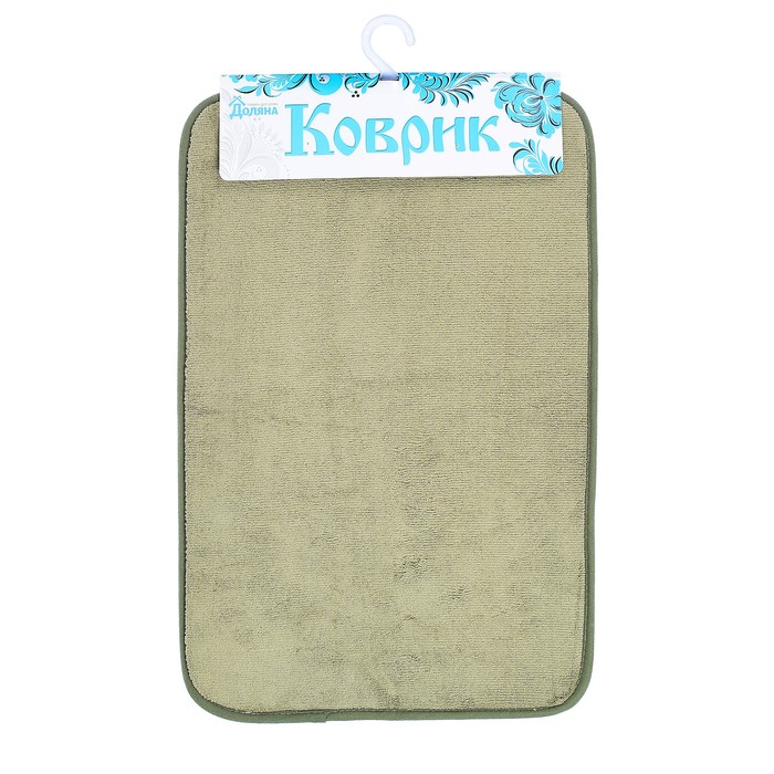 Коврик для ванной, цвет тёмно-зелёный