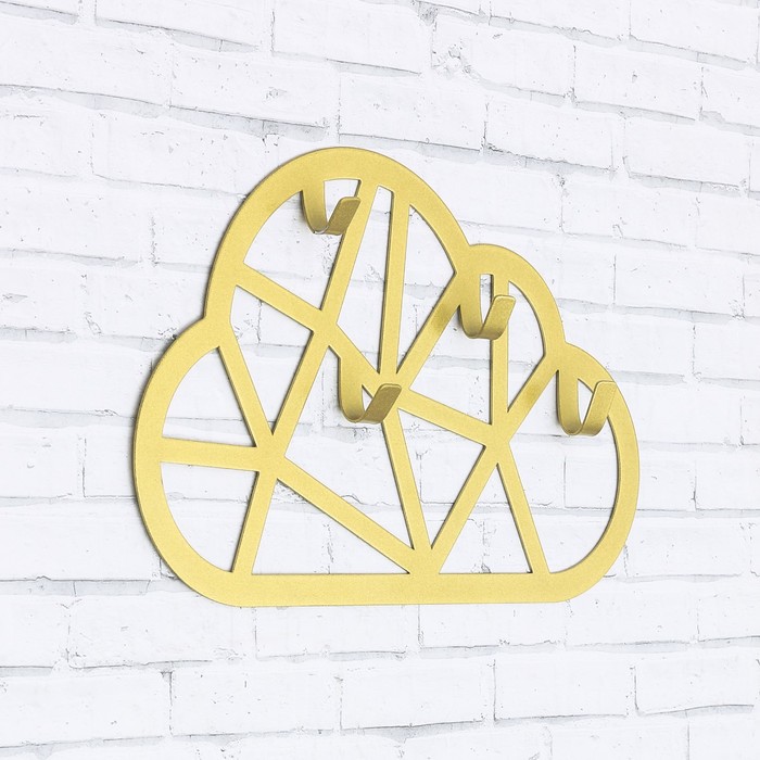 Панно-ключница с крючками "Облако"