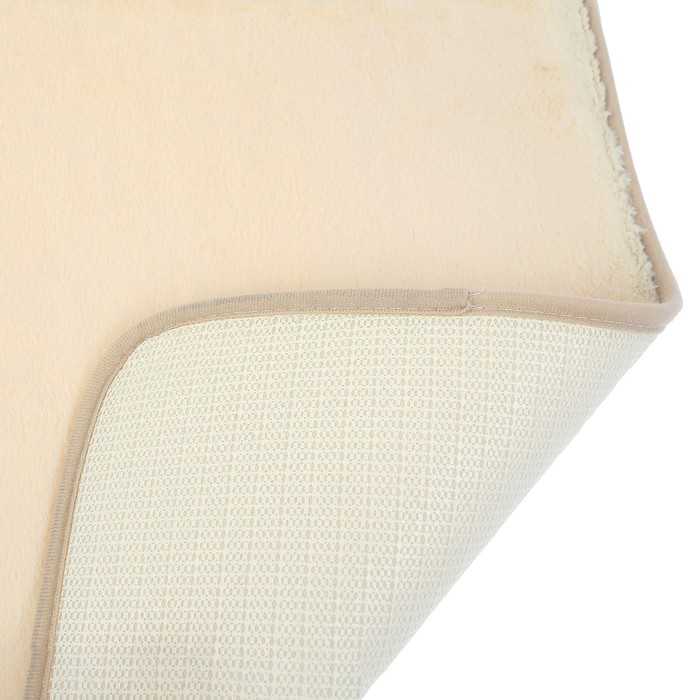 Набор ковриков для ванной и туалета 2 шт, 50х80, 40х50 см, цвет бежевый