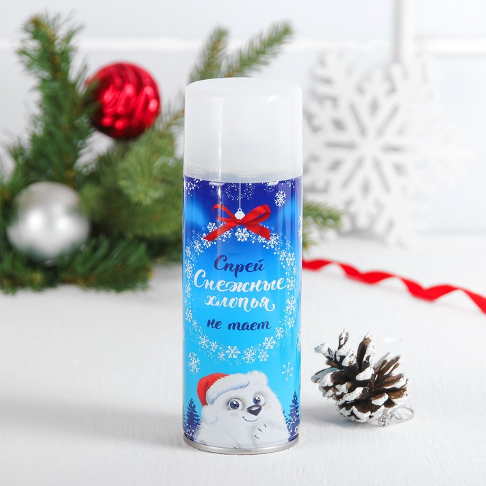Спрей-снежные хлопья 500 мл, нетающие, цвет белый