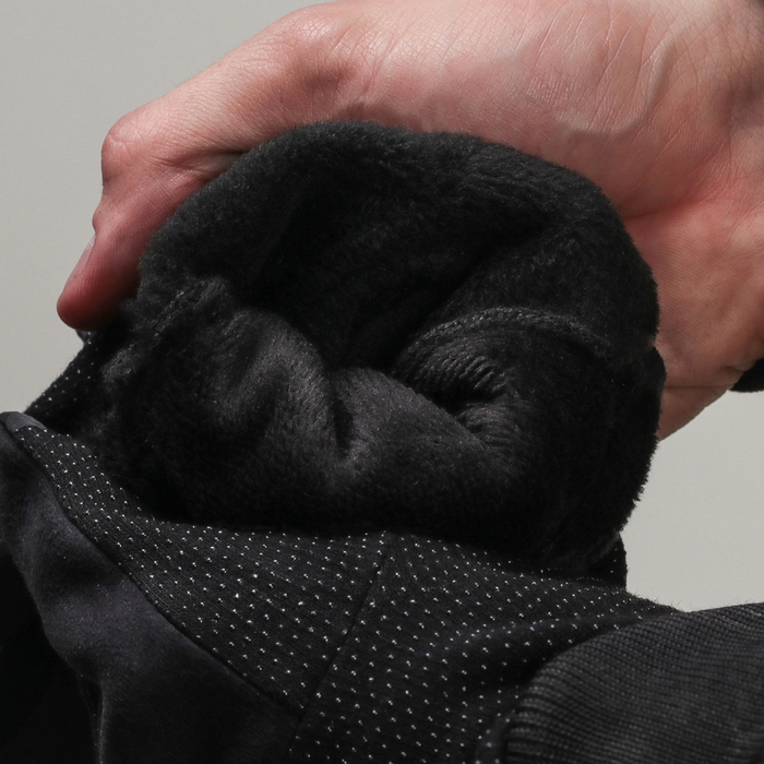 Перчатки мужские безразмерные, без подклада, для сенсорных экранов, цвет чёрный