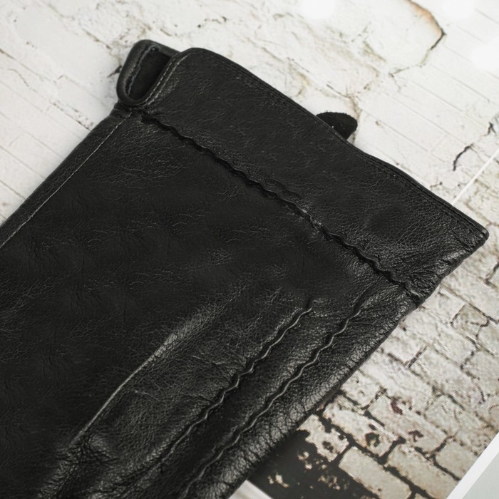 Перчатки мужские, р-р 11.5, подклад флис, цвет чёрный