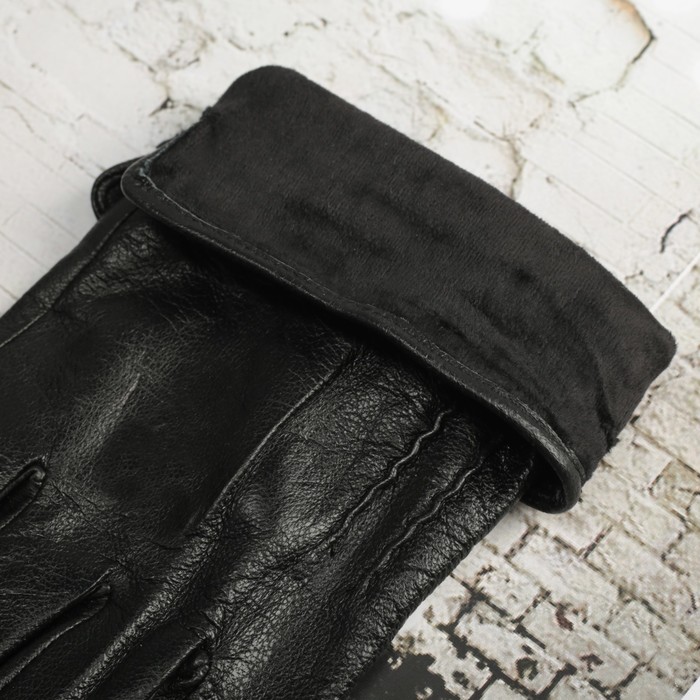 Перчатки мужские, р-р 11.5, подклад флис, цвет чёрный