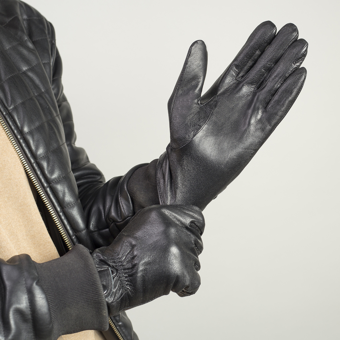 Перчатки мужские, р-р 11.5, подклад флис, цвет чёрный