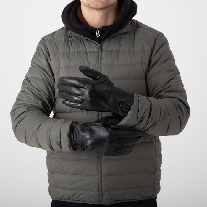 Перчатки мужские, р-р 11.5, подклад флис, цвет чёрный