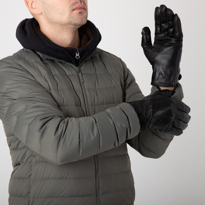 Перчатки мужские, р-р 11.5, подклад флис, цвет чёрный