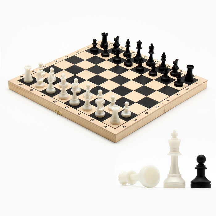 Фигуры шахматные обиходные пластиковые  (король h=7.2 см, пешка 4 см)