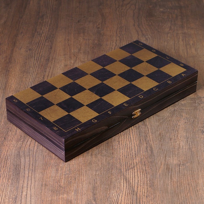 Шахматы "Золото" (доска дерево 40х40 см, фигуры дерево, король h=10.6 см, пешка h=5.7 см)