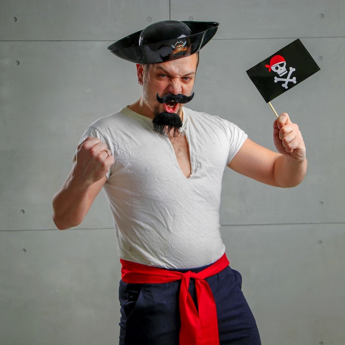 Взрослый пиратский карнавальный набор "Гроза морей"