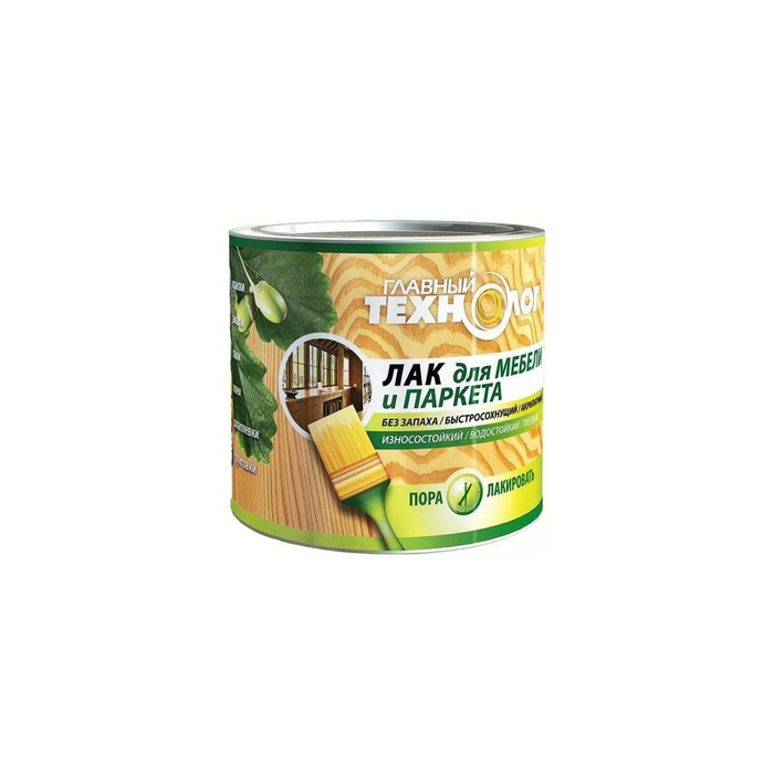 Лак для мебели и паркета "Главный технолог" полуматовый 1кг