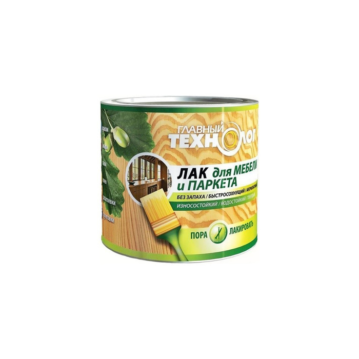 Лак для мебели и паркета "Главный технолог" глянцевый 1кг