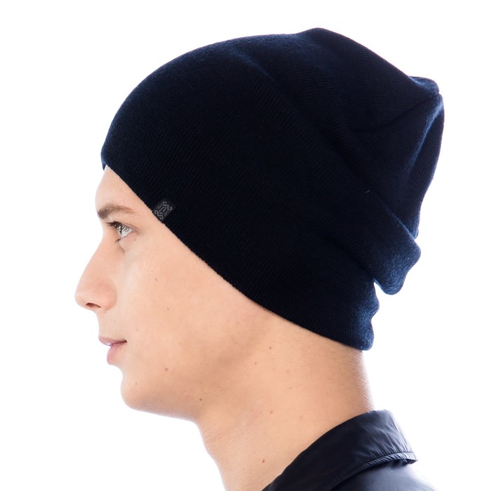 Шапка мужская демисезонная "МАКС" 818712 цвет тёмно-синий, р-р 56-58