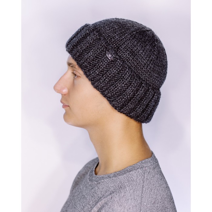 Шапка мужская демисезонная "РИККИ" 824704 цвет серый, р-р 56-58