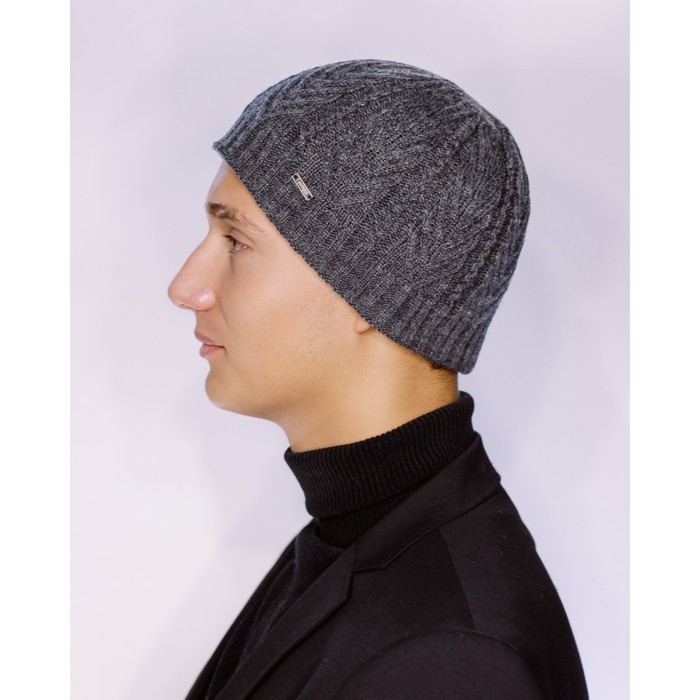 Шапка мужская демисезонная "МАЙКЛ" 827704 цвет серый, р-р 56-58