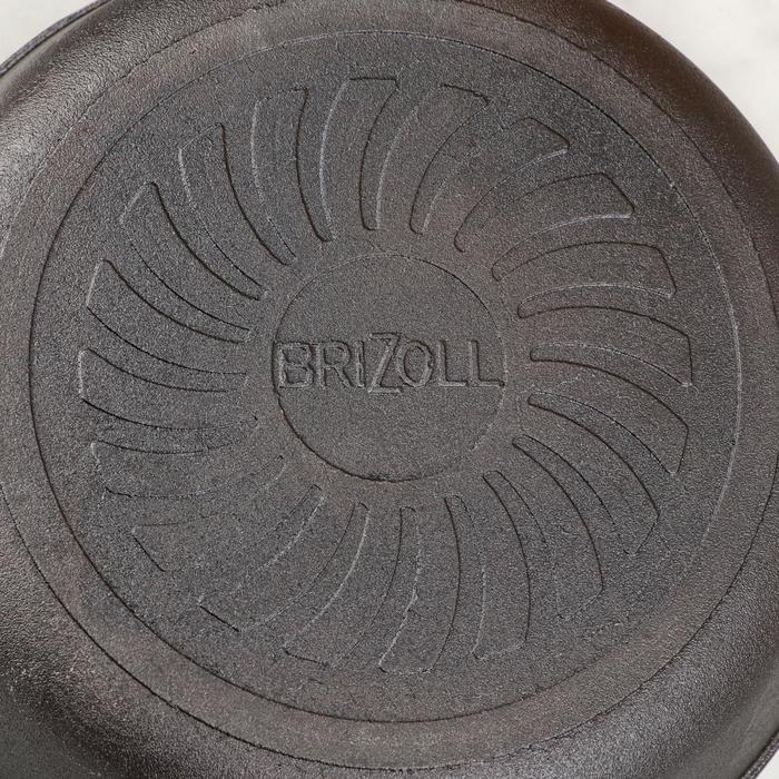 Сковорода чугунная ТМ "BRIZOLL" 260х60 мм с ручкой "Optima-Black"